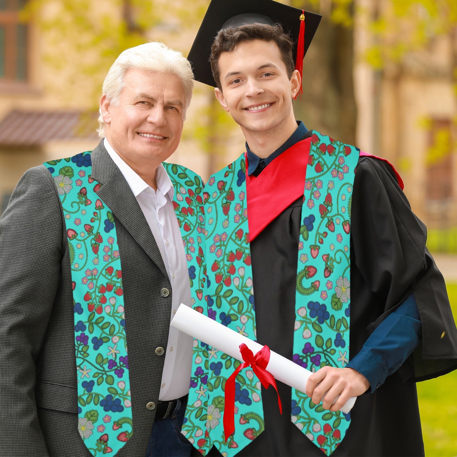 Grandmother Stories Turquoise Graduation Stole