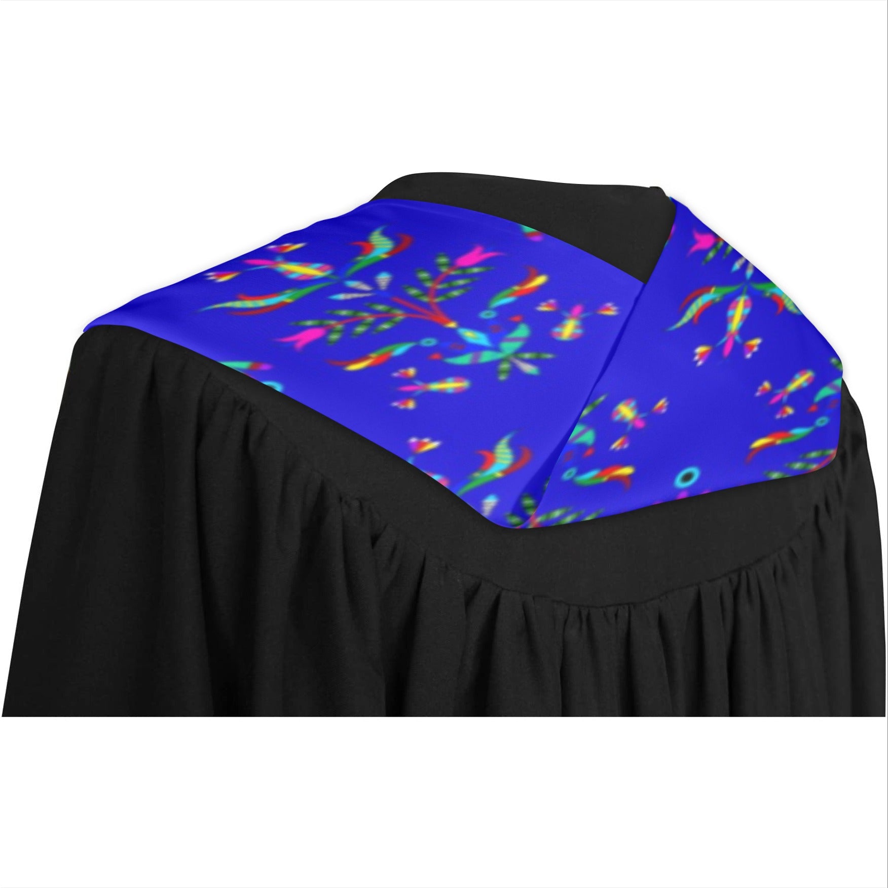 Dakota Damask Blue Graduation Stole