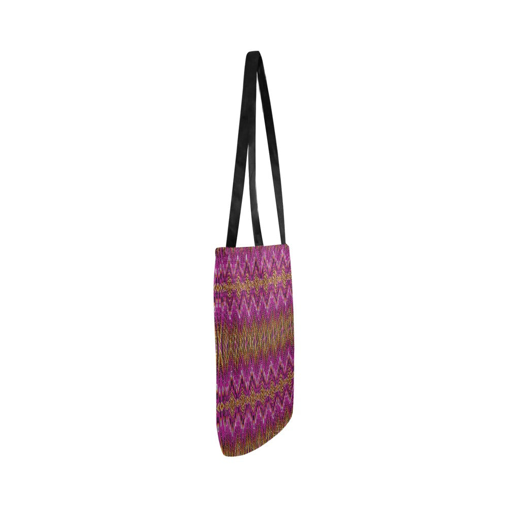 Fire Feather Pink Reusable Shopping Bag (Two sides)