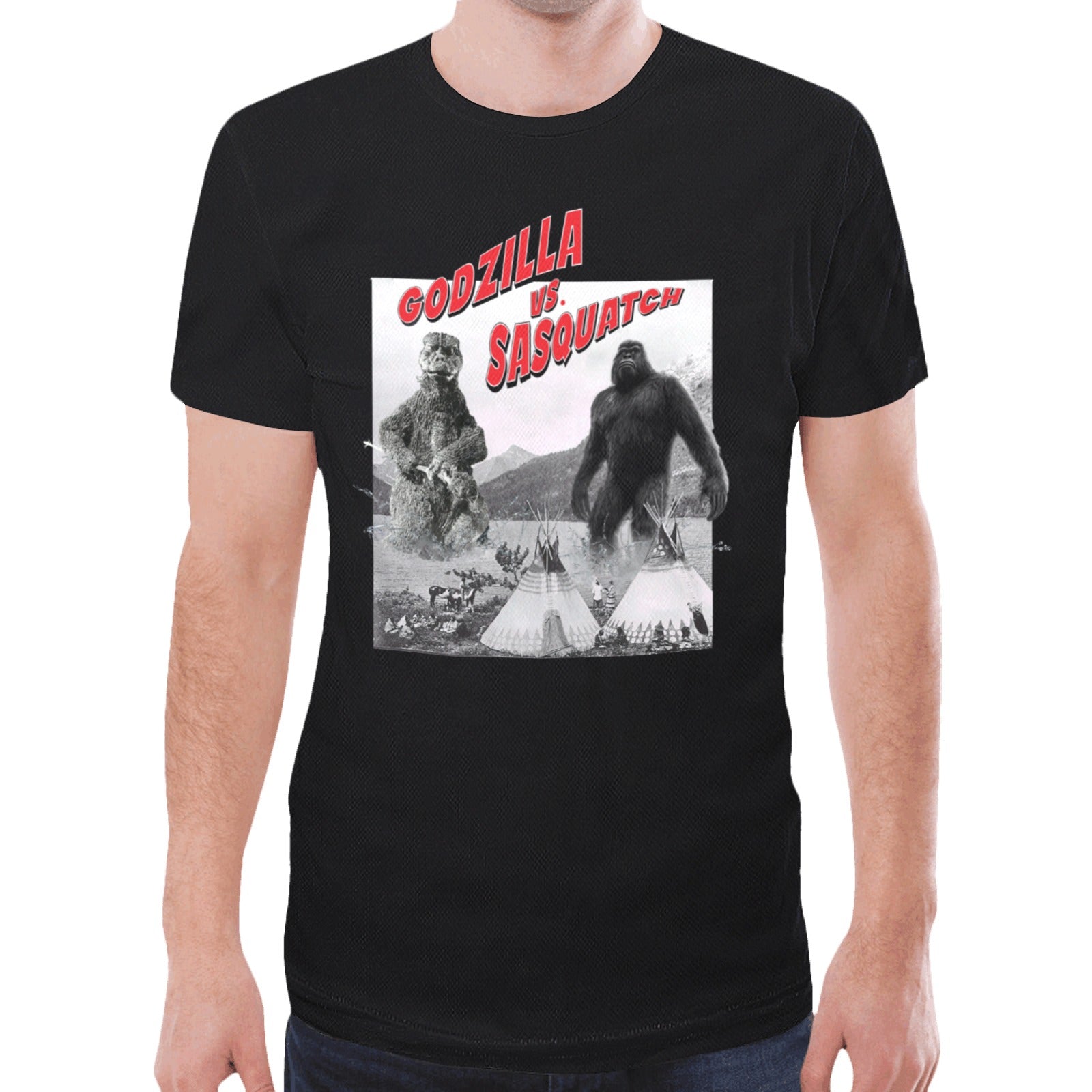 Godzilla vs Sasquatch Unisex T-shirt