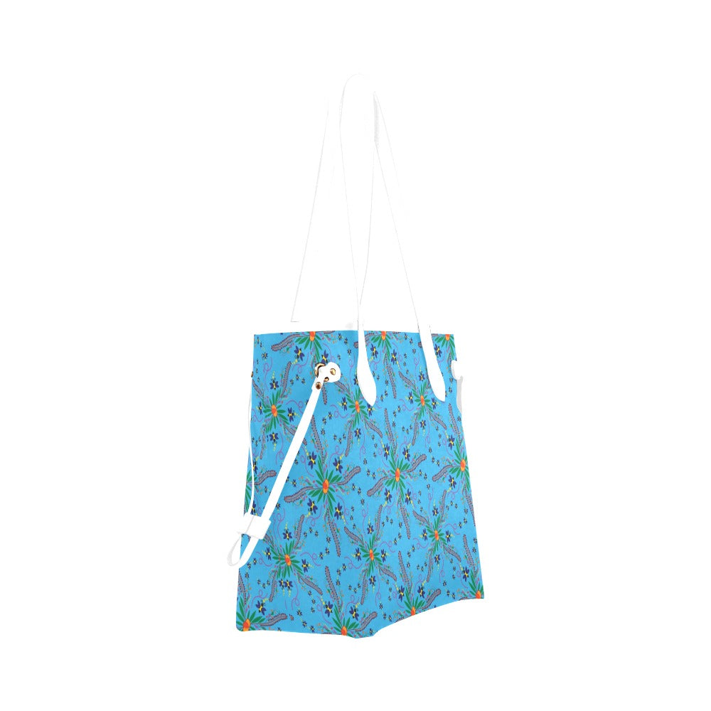 Willow Bee Saphire Clover Canvas Tote Bag