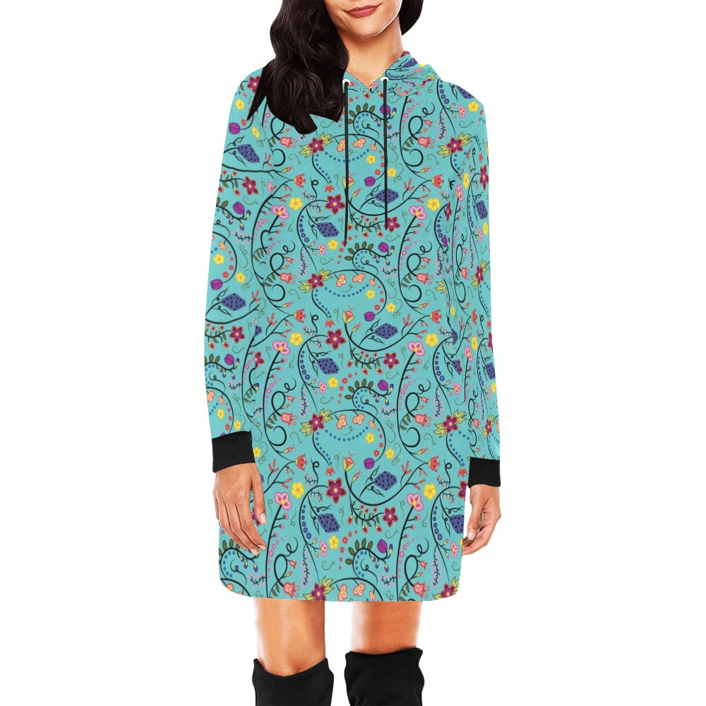 Fresh Fleur Sky Hoodie Dress