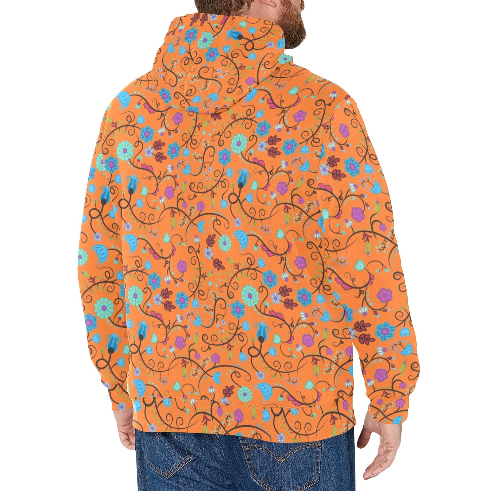 Nipin Blossom Carrot Men's Long Sleeve Fleece Hoodie