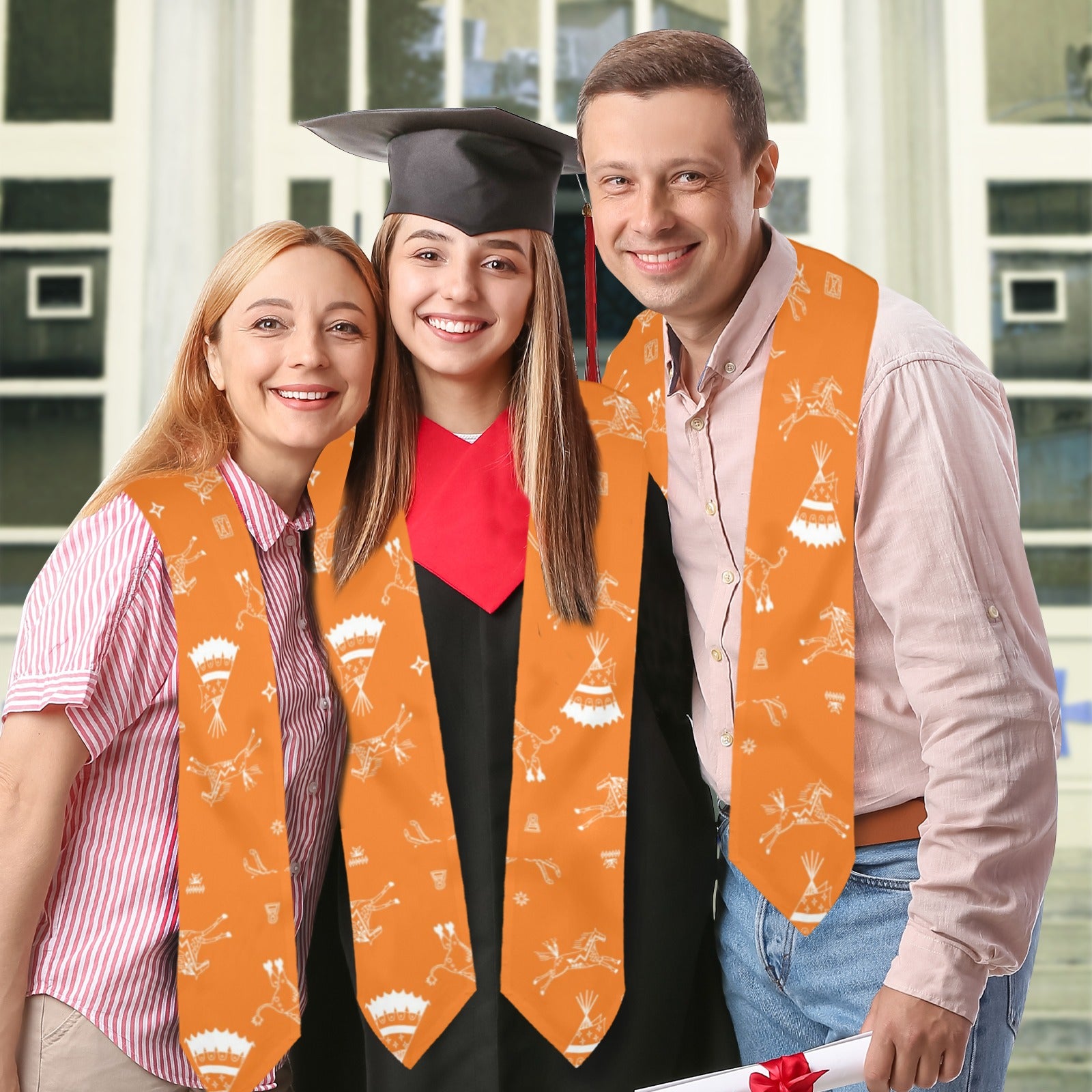 Ledger Dables Orange Graduation Stole