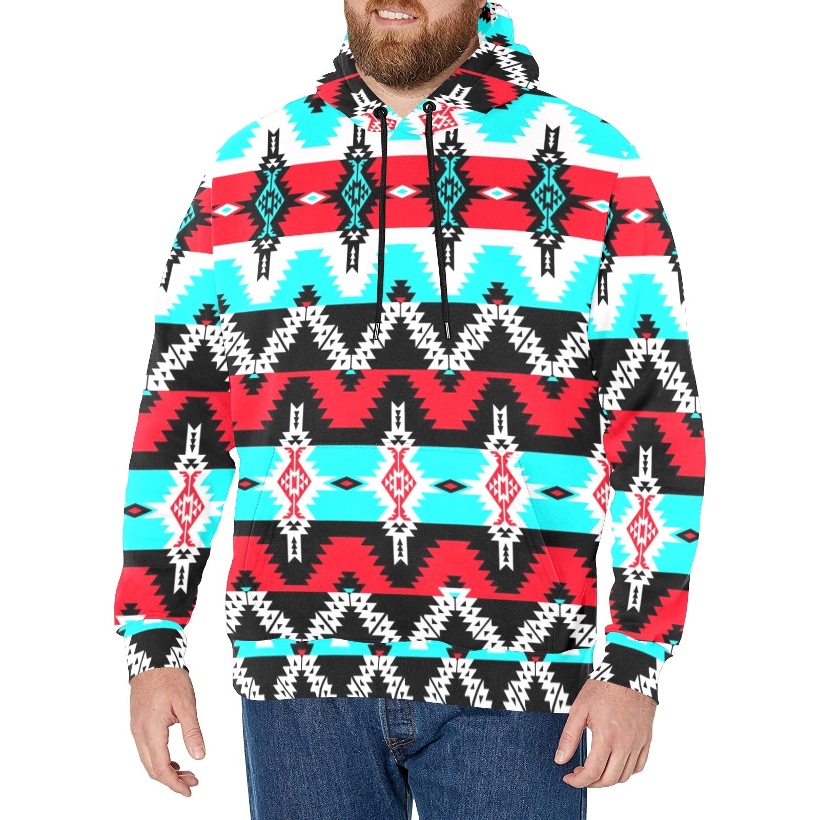 Two Spirit Dance Men's Long Sleeve Fleece Hoodie