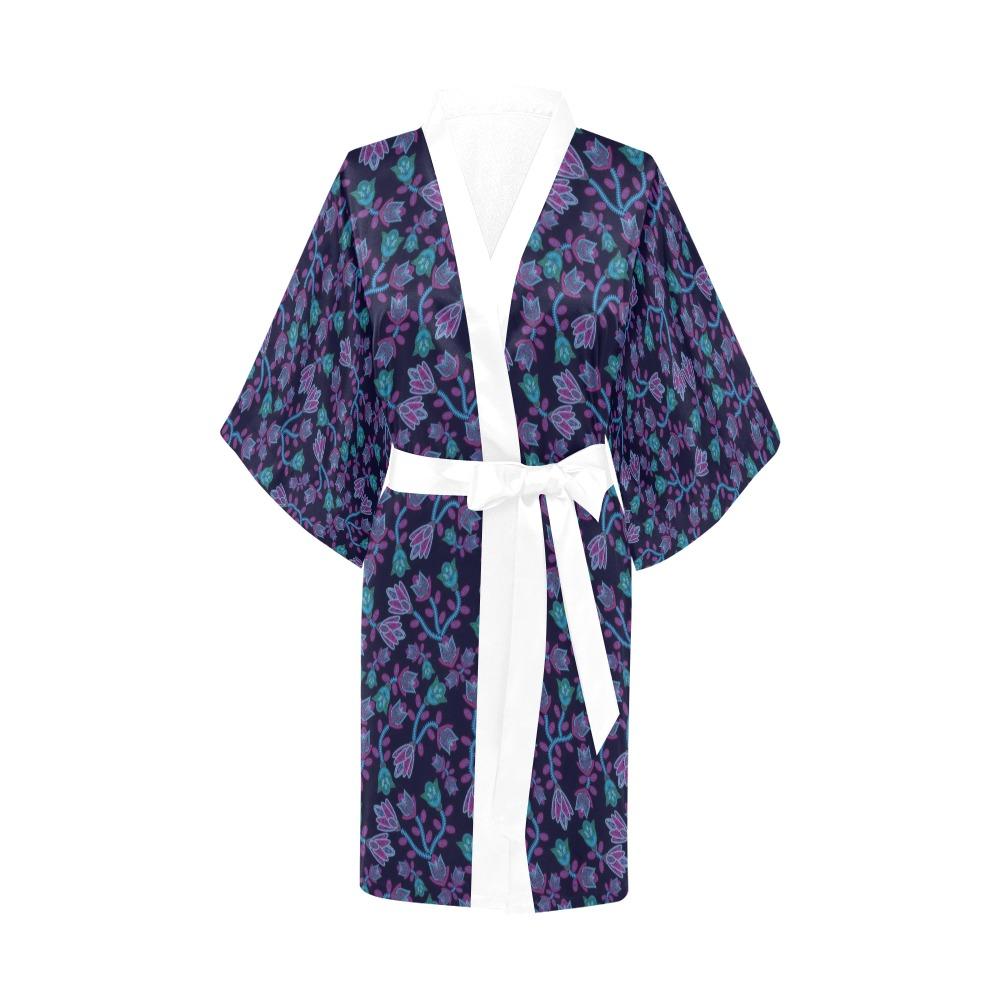 Beaded Blue Nouveau Kimono Robe Artsadd 