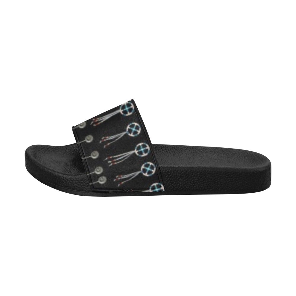 Beaded Bracelet Men's Slide Sandals (Model 057) sandals e-joyer 