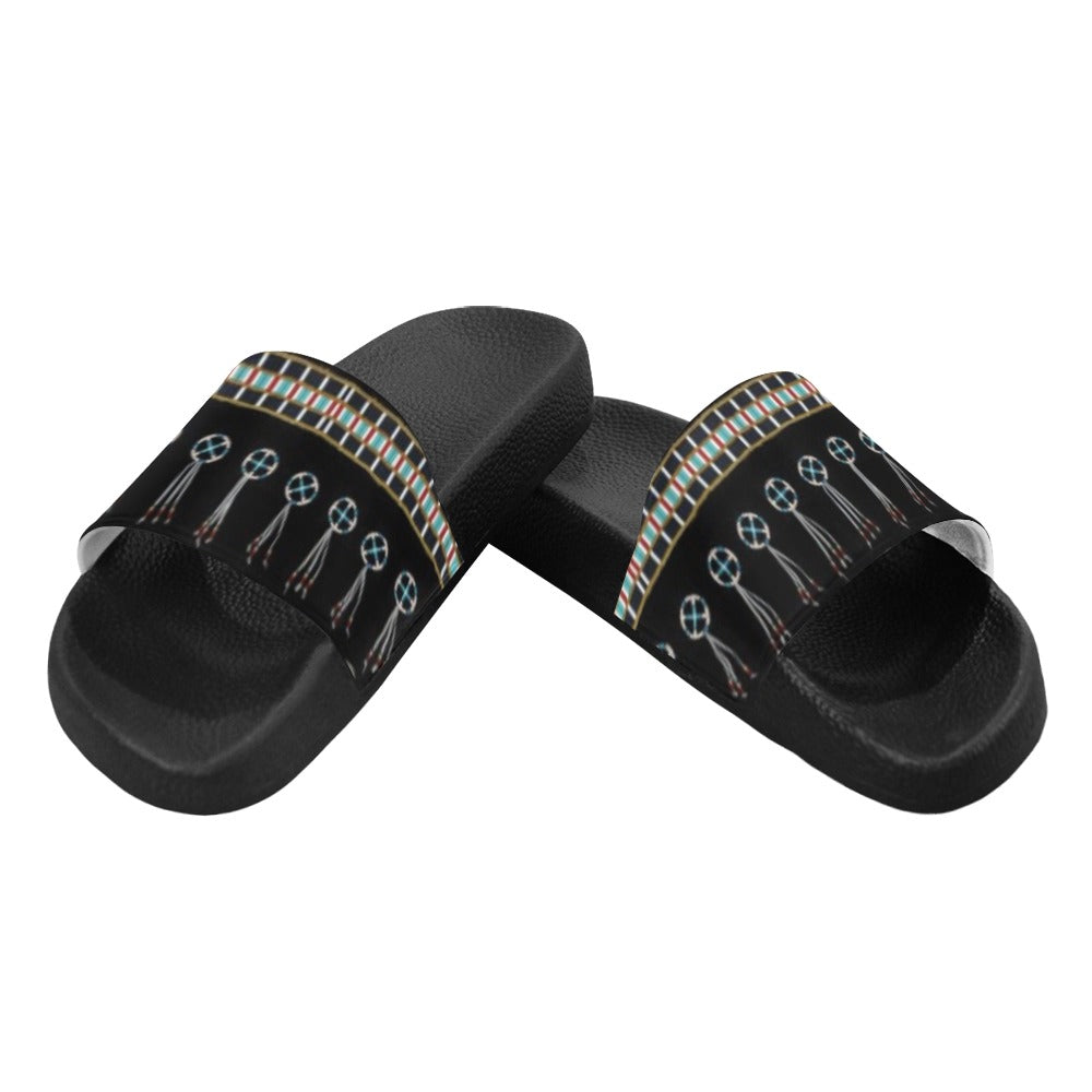 Beaded Bracelet Women's Slide Sandals (Model 057) sandals e-joyer 