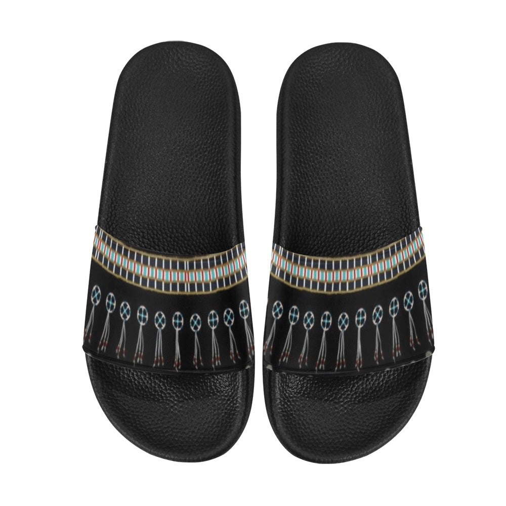 Beaded Bracelet Women's Slide Sandals (Model 057) sandals e-joyer 