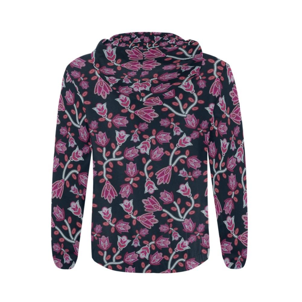 Beaded Pink All Over Print Full Zip Hoodie for Men (Model H14) All Over Print Full Zip Hoodie for Men (H14) e-joyer 