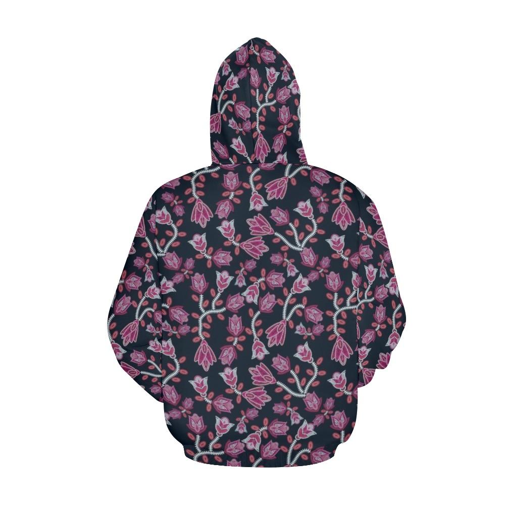 Beaded Pink All Over Print Hoodie for Women (USA Size) (Model H13) All Over Print Hoodie for Women (H13) e-joyer 