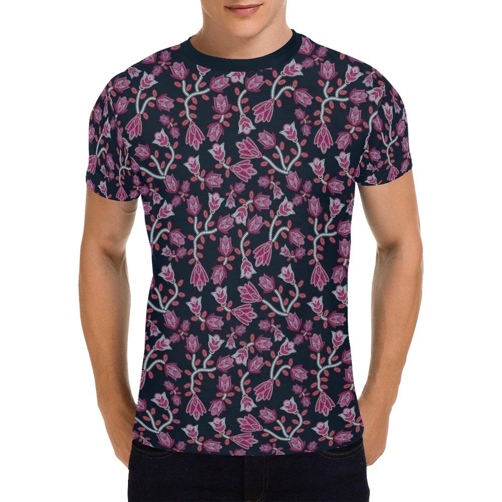 Beaded-Pink All Over Print T-Shirt for Men (USA Size) (Model T40) All Over Print T-Shirt for Men (T40) e-joyer 