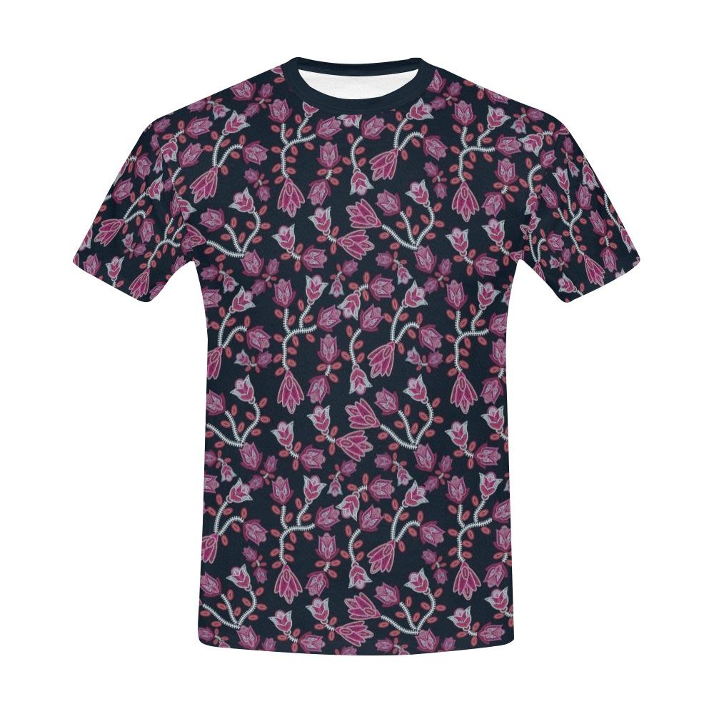Beaded-Pink All Over Print T-Shirt for Men (USA Size) (Model T40) All Over Print T-Shirt for Men (T40) e-joyer 