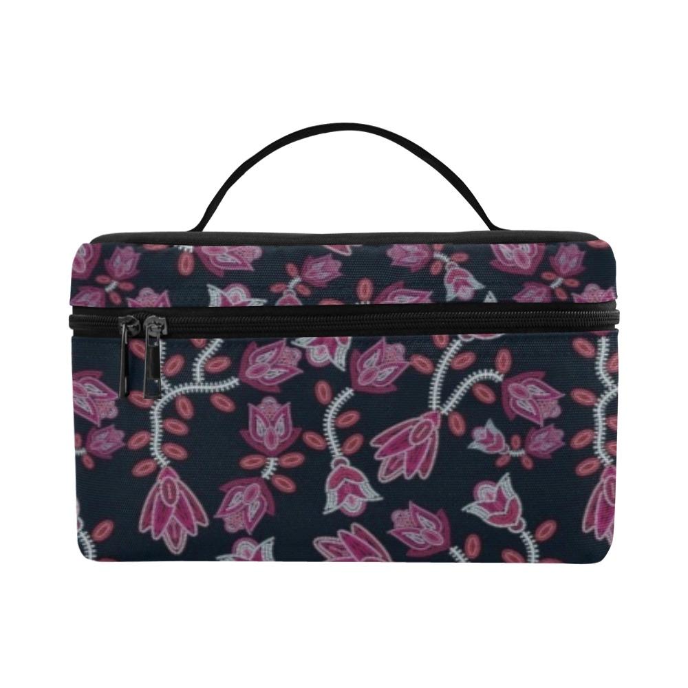 Beaded Pink Cosmetic Bag/Large (Model 1658) bag e-joyer 
