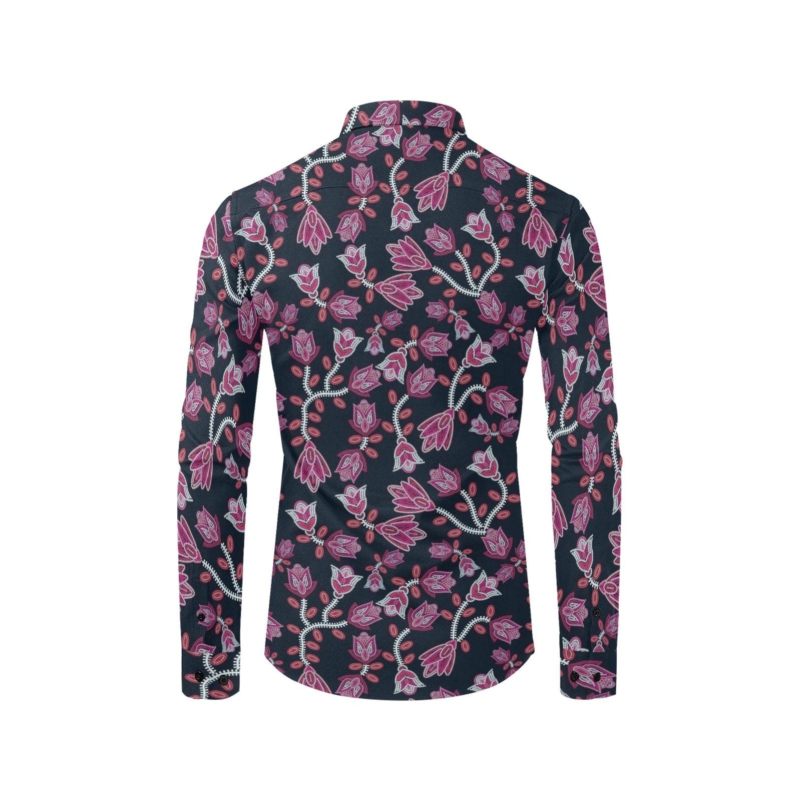 Beaded-Pink Men's All Over Print Casual Dress Shirt (Model T61) Men's Dress Shirt (T61) e-joyer 