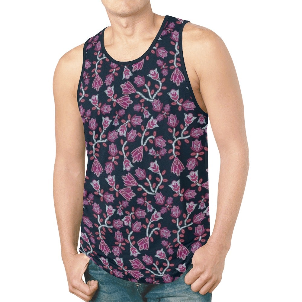 Beaded Pink New All Over Print Tank Top for Men (Model T46) New All Over Print Tank Top for Men (T46) e-joyer 