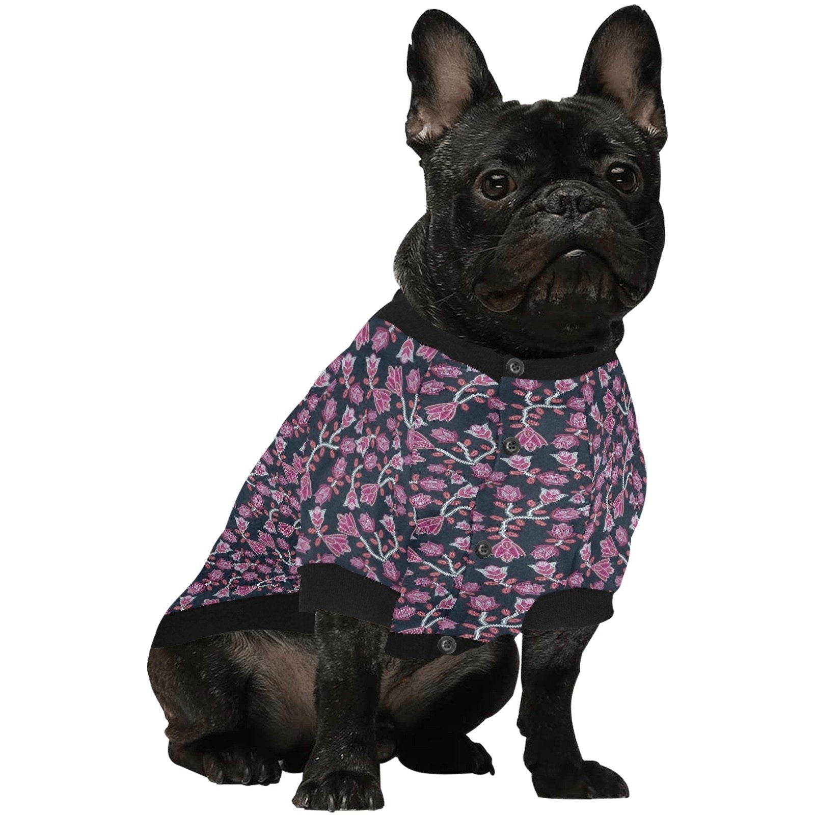 Beaded Pink Pet Dog Round Neck Shirt Pet Dog Round Neck Shirt e-joyer 