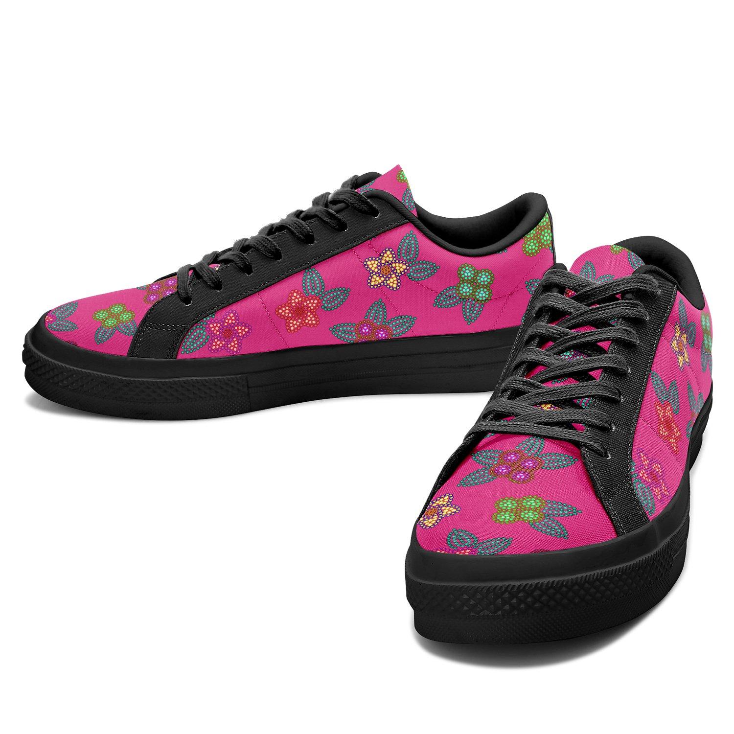 Berry Flowers Aapisi Low Top Canvas Shoes Black Sole aapisi Herman 