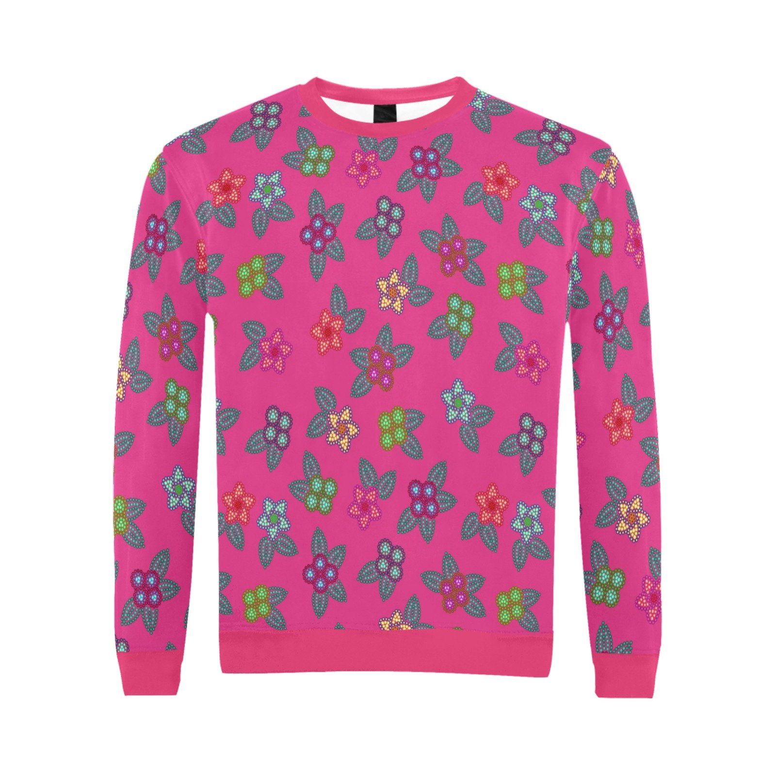 Berry Flowers All Over Print Crewneck Sweatshirt for Men (Model H18) shirt e-joyer 