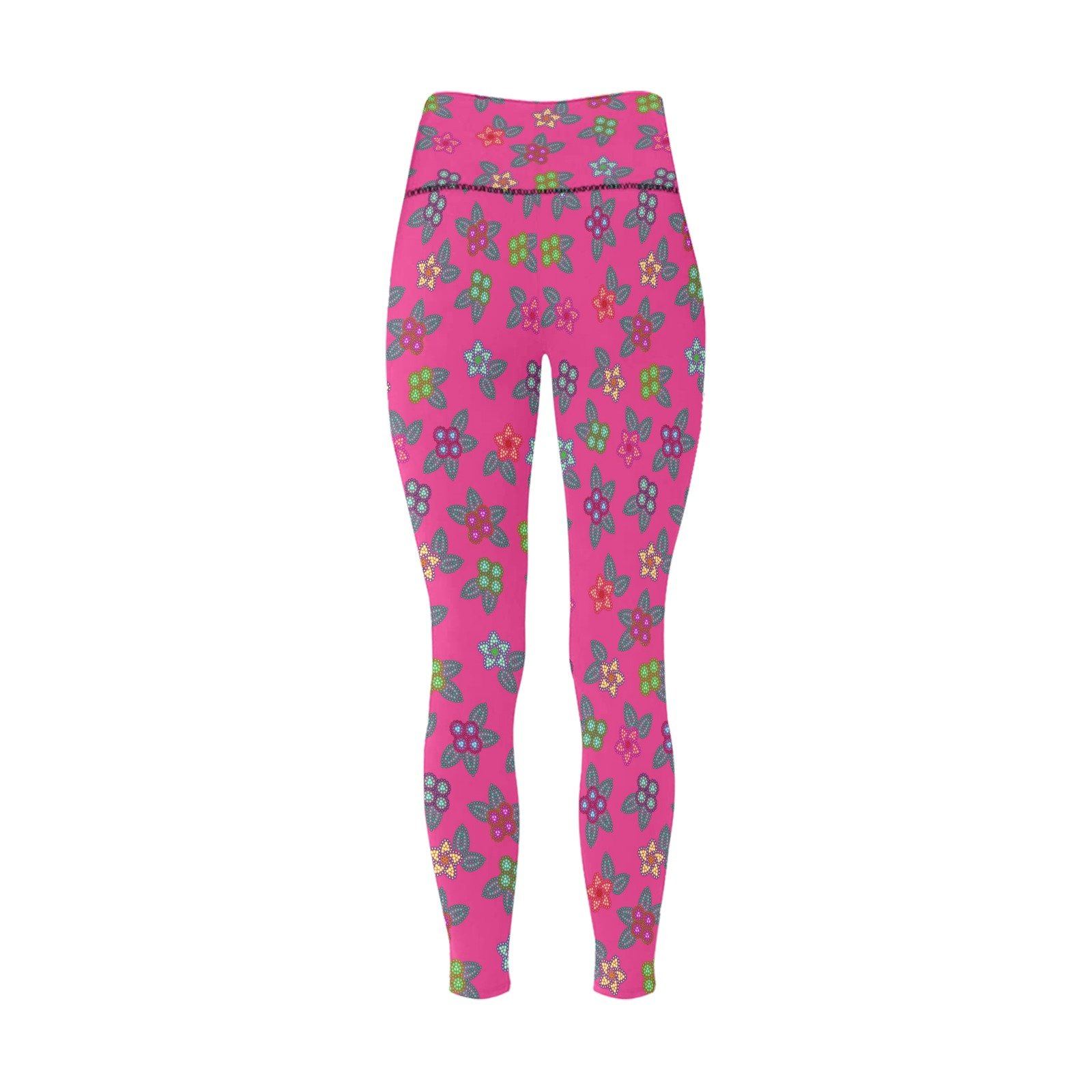 Berry Flowers All Over Print High-Waisted Leggings (Model L36) High-Waisted Leggings (L36) e-joyer 