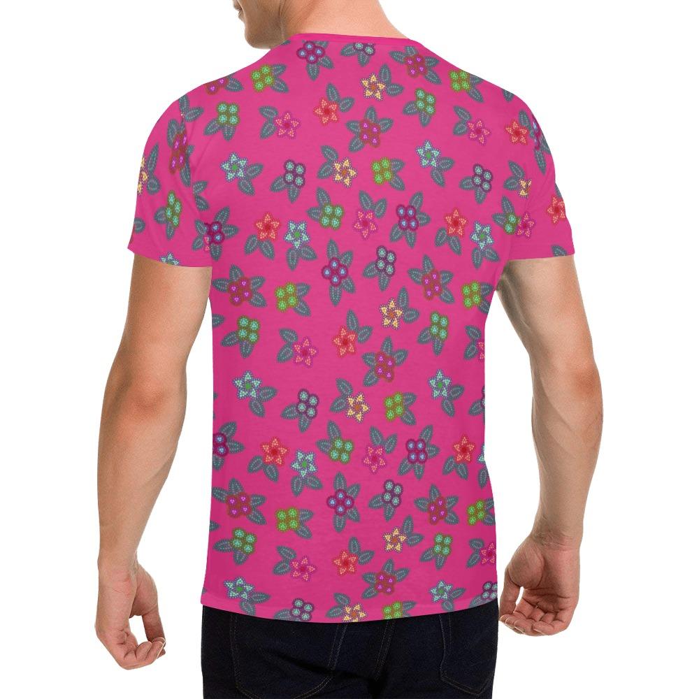 Berry Flowers All Over Print T-Shirt for Men (USA Size) (Model T40) All Over Print T-Shirt for Men (T40) e-joyer 