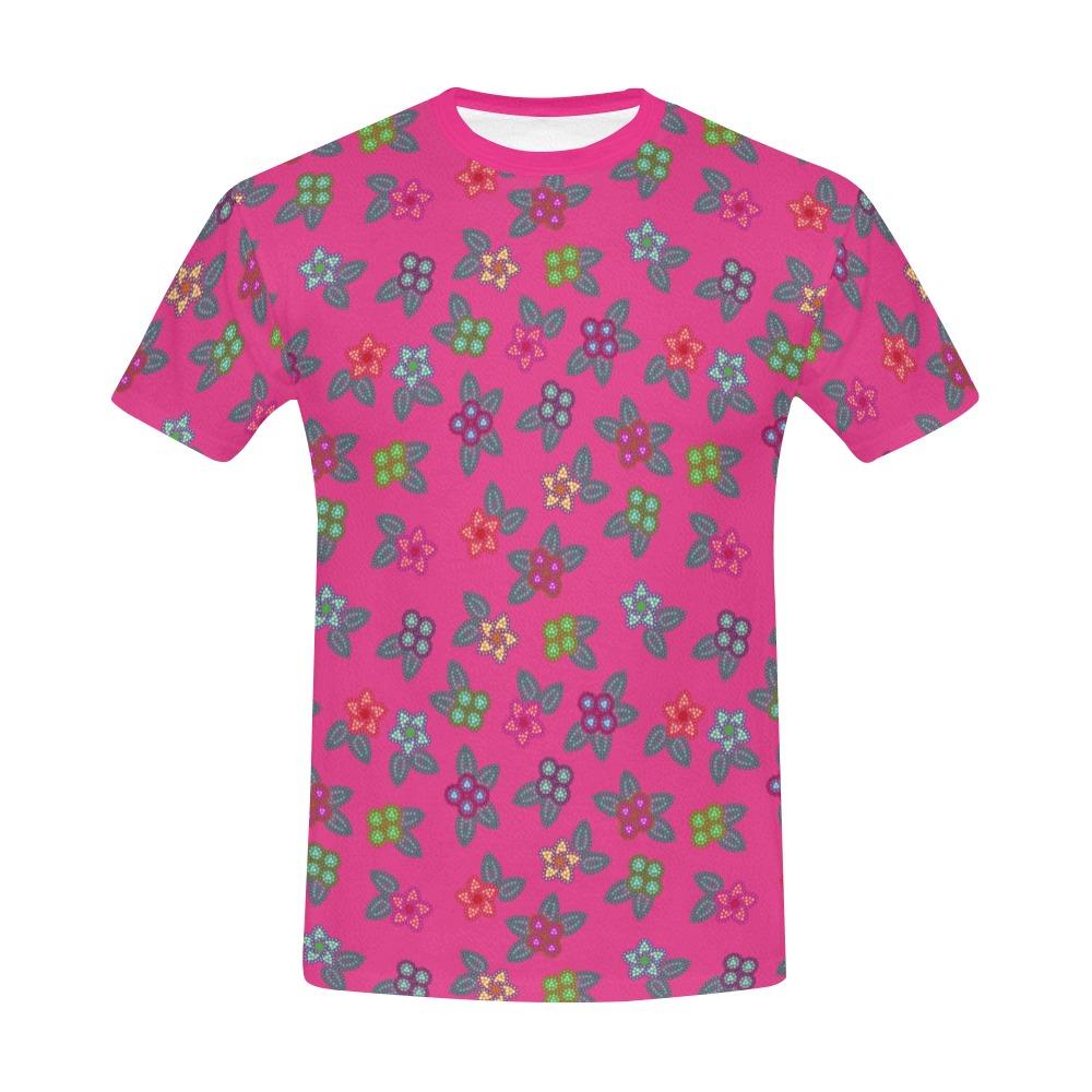 Berry Flowers All Over Print T-Shirt for Men (USA Size) (Model T40) All Over Print T-Shirt for Men (T40) e-joyer 