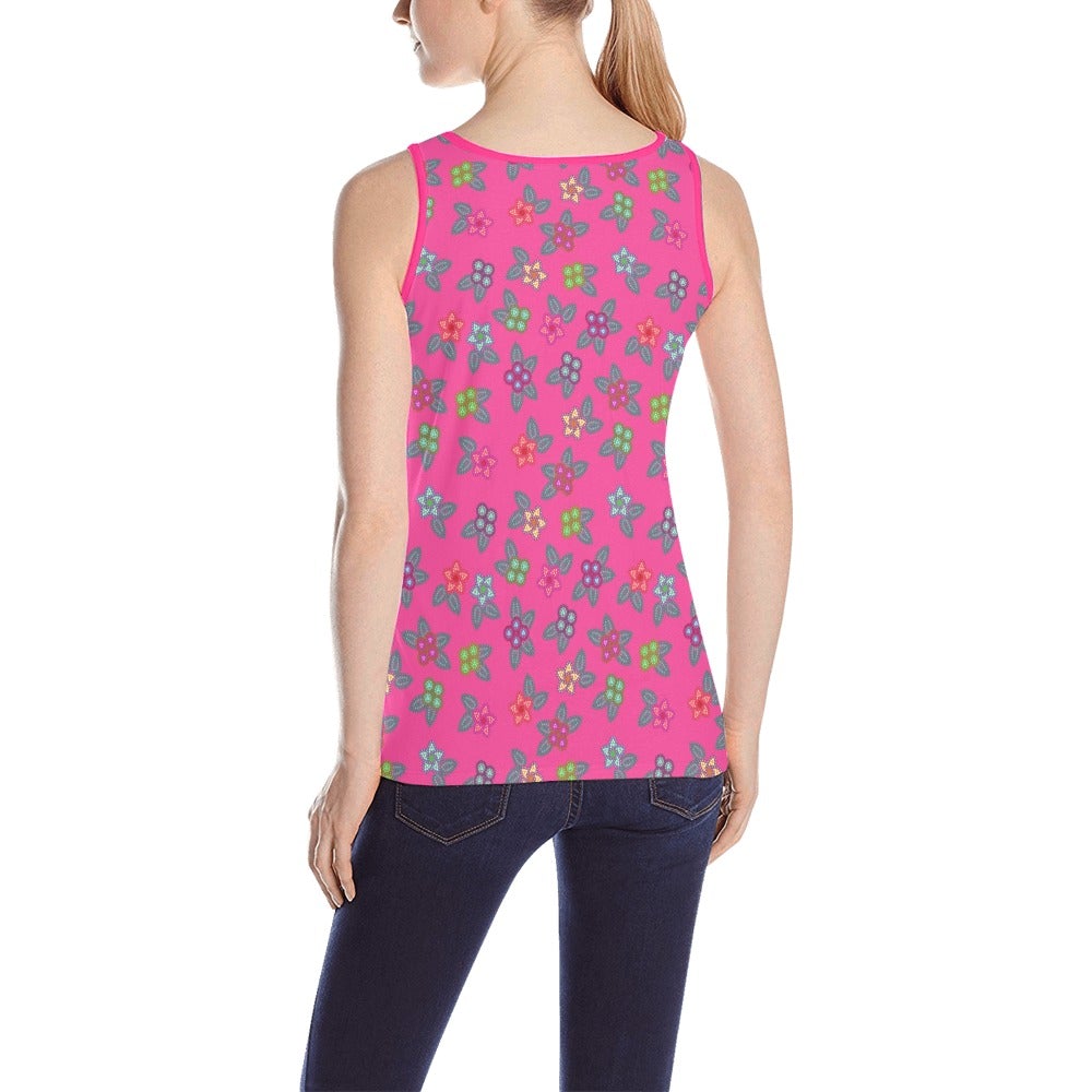 Berry Flowers All Over Print Tank Top for Women (Model T43) All Over Print Tank Top for Women (T43) e-joyer 
