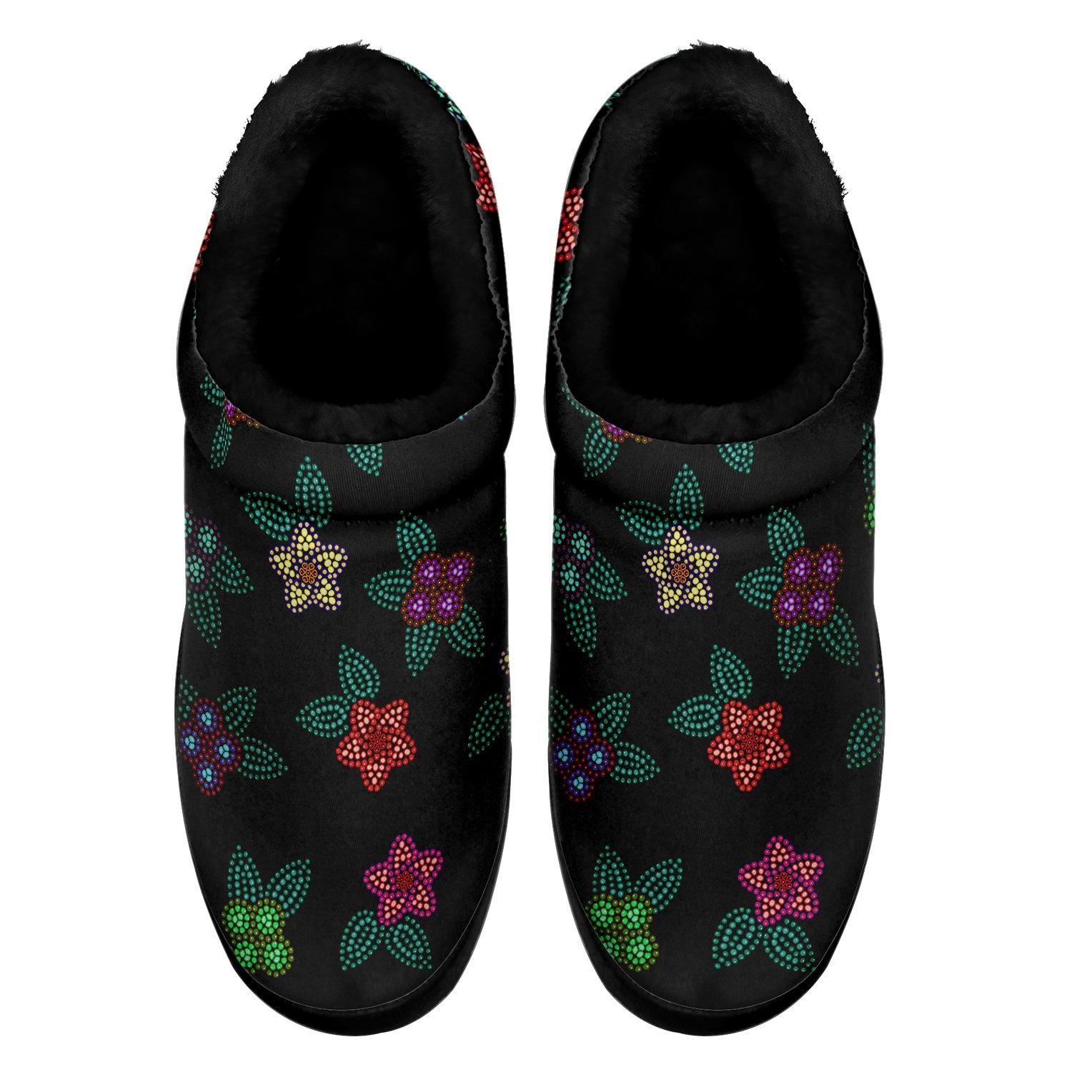 Berry Flowers Black Ikinnii Indoor Slipper 49 Dzine 