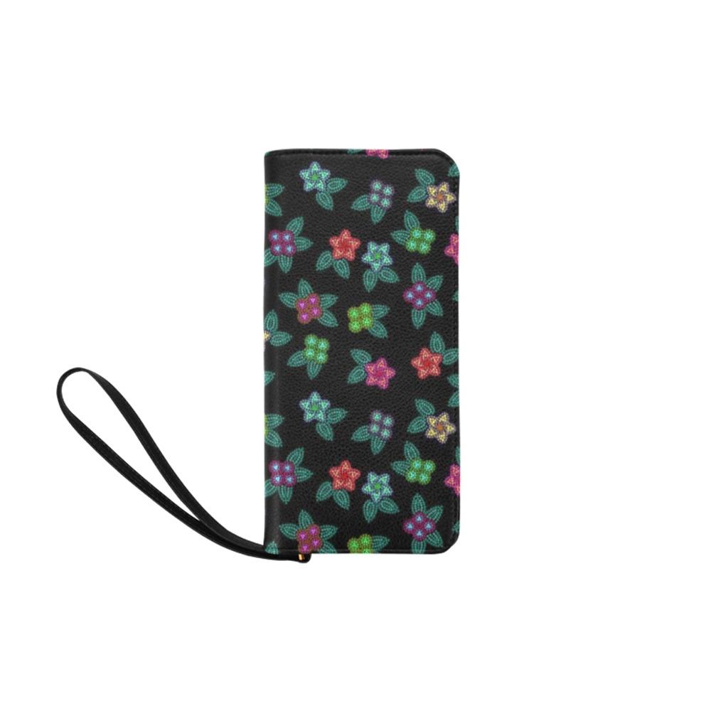 Berry Flowers Black Women's Clutch Purse (Model 1637) Women's Clutch Purse (1637) e-joyer 