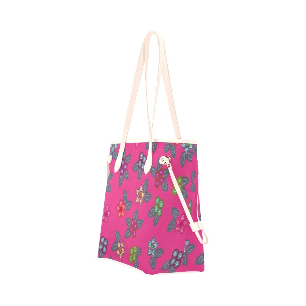 Berry Flowers Clover Canvas Tote Bag (Model 1661) Clover Canvas Tote Bag (1661) e-joyer 