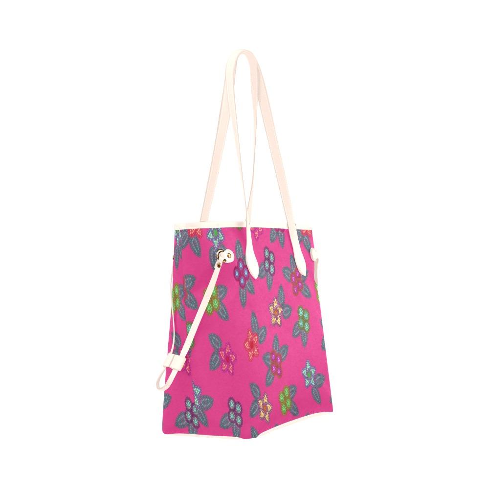 Berry Flowers Clover Canvas Tote Bag (Model 1661) Clover Canvas Tote Bag (1661) e-joyer 