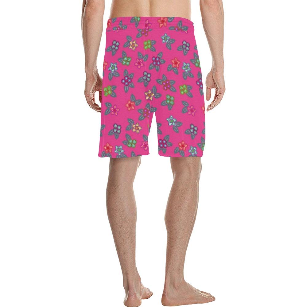 Berry Flowers Men's All Over Print Casual Shorts (Model L23) short e-joyer 