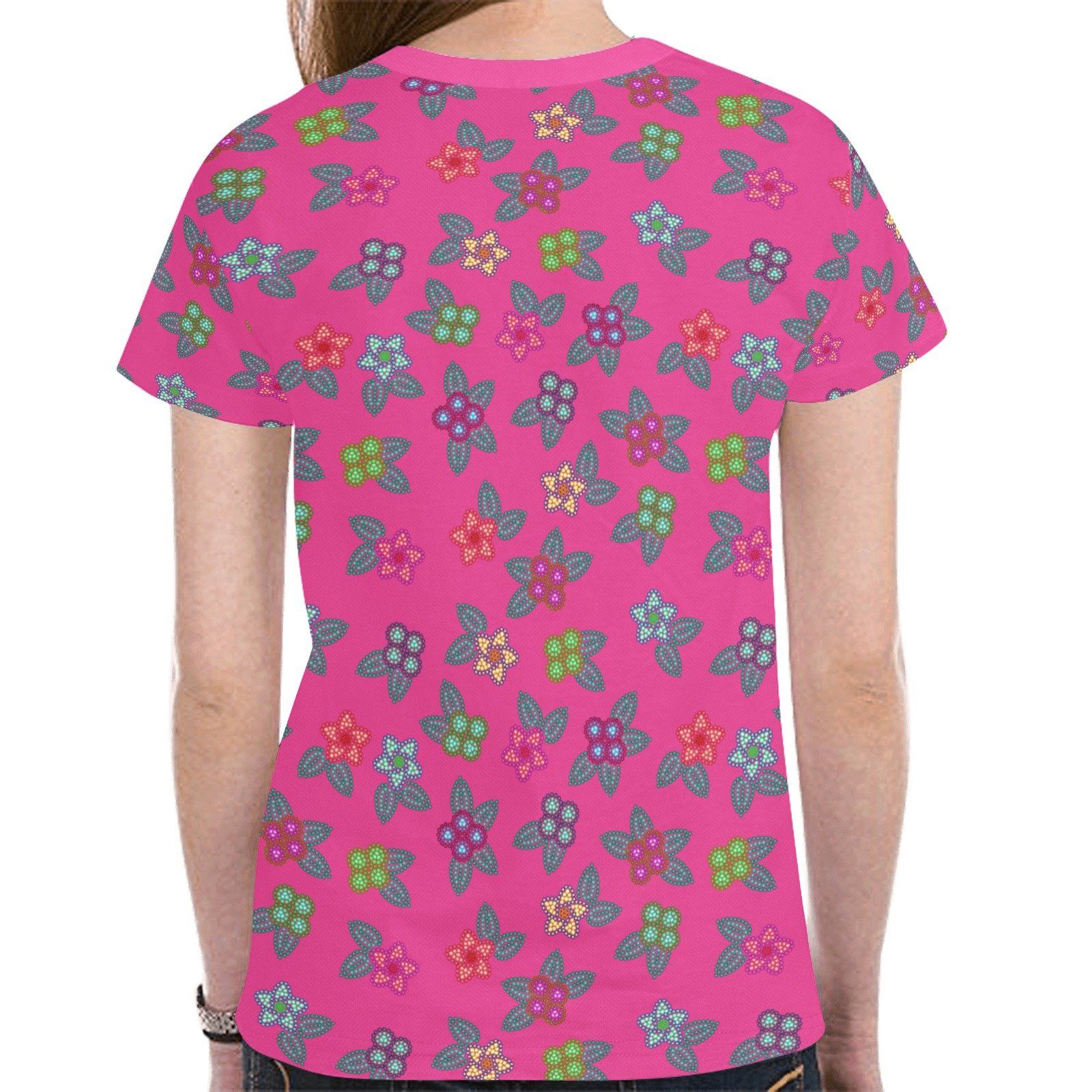 Berry Flowers New All Over Print T-shirt for Women (Model T45) tshirt e-joyer 