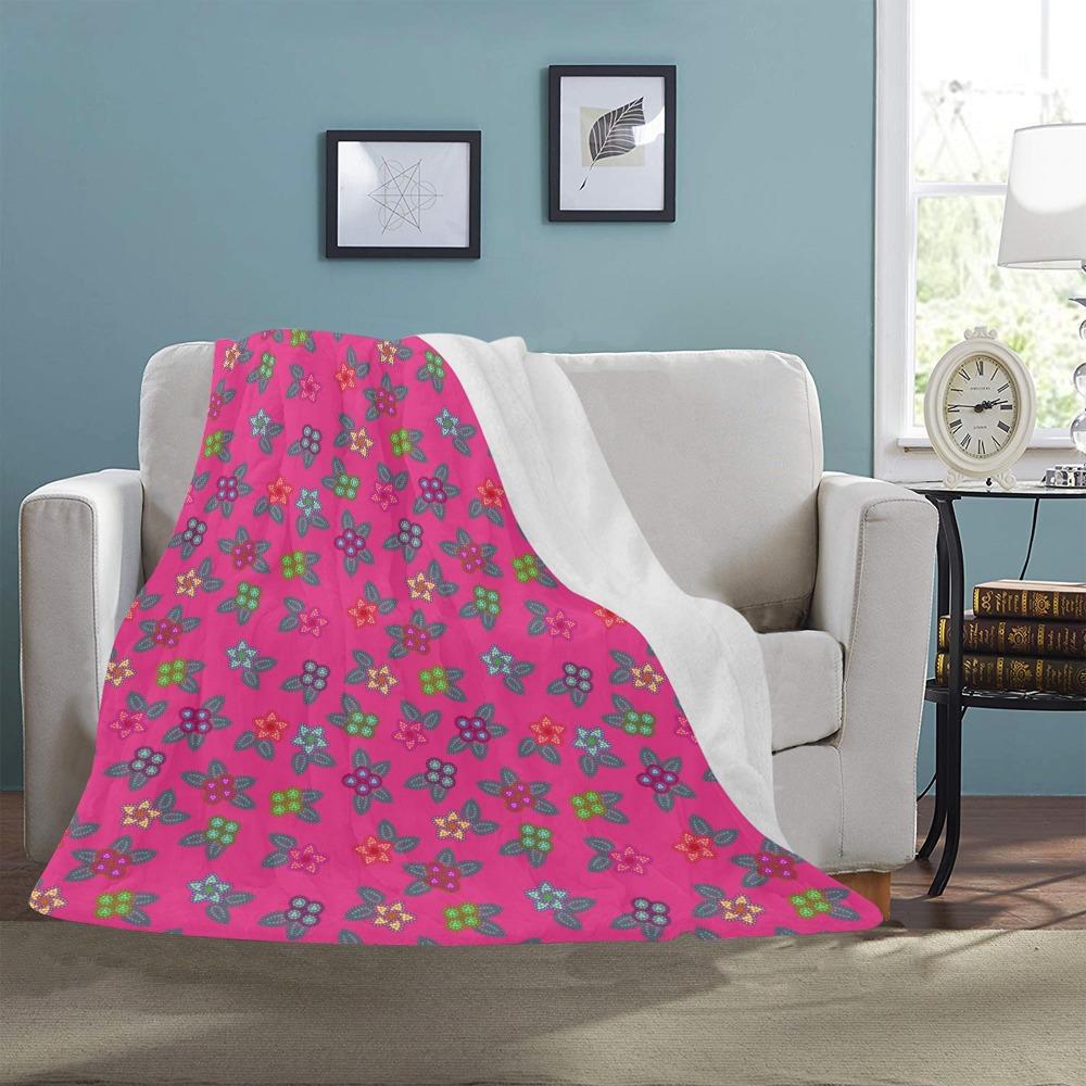 Berry Flowers Ultra-Soft Micro Fleece Blanket 50"x60" Ultra-Soft Blanket 50''x60'' e-joyer 