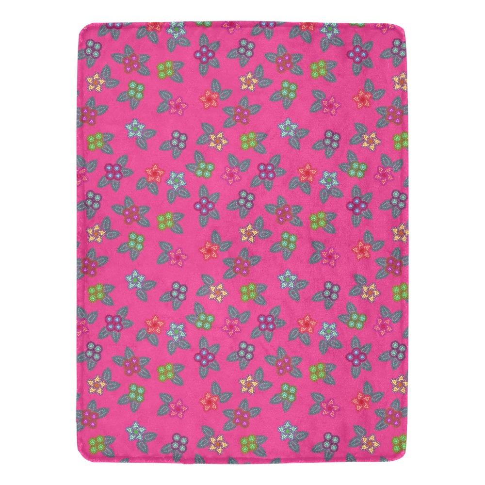 Berry Flowers Ultra-Soft Micro Fleece Blanket 60"x80" Ultra-Soft Blanket 60''x80'' e-joyer 