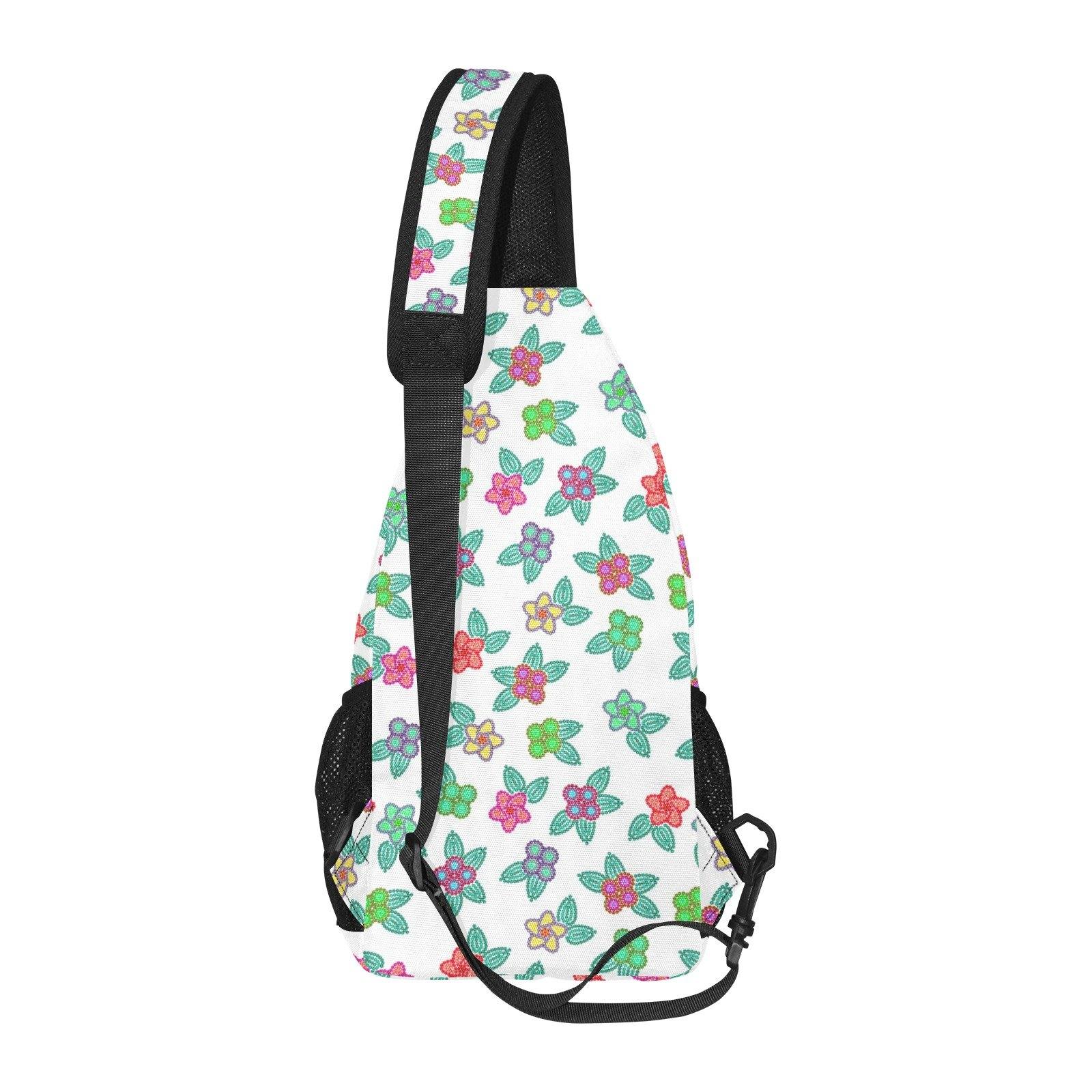 Berry Flowers White All Over Print Chest Bag (Model 1719) All Over Print Chest Bag (1719) e-joyer 