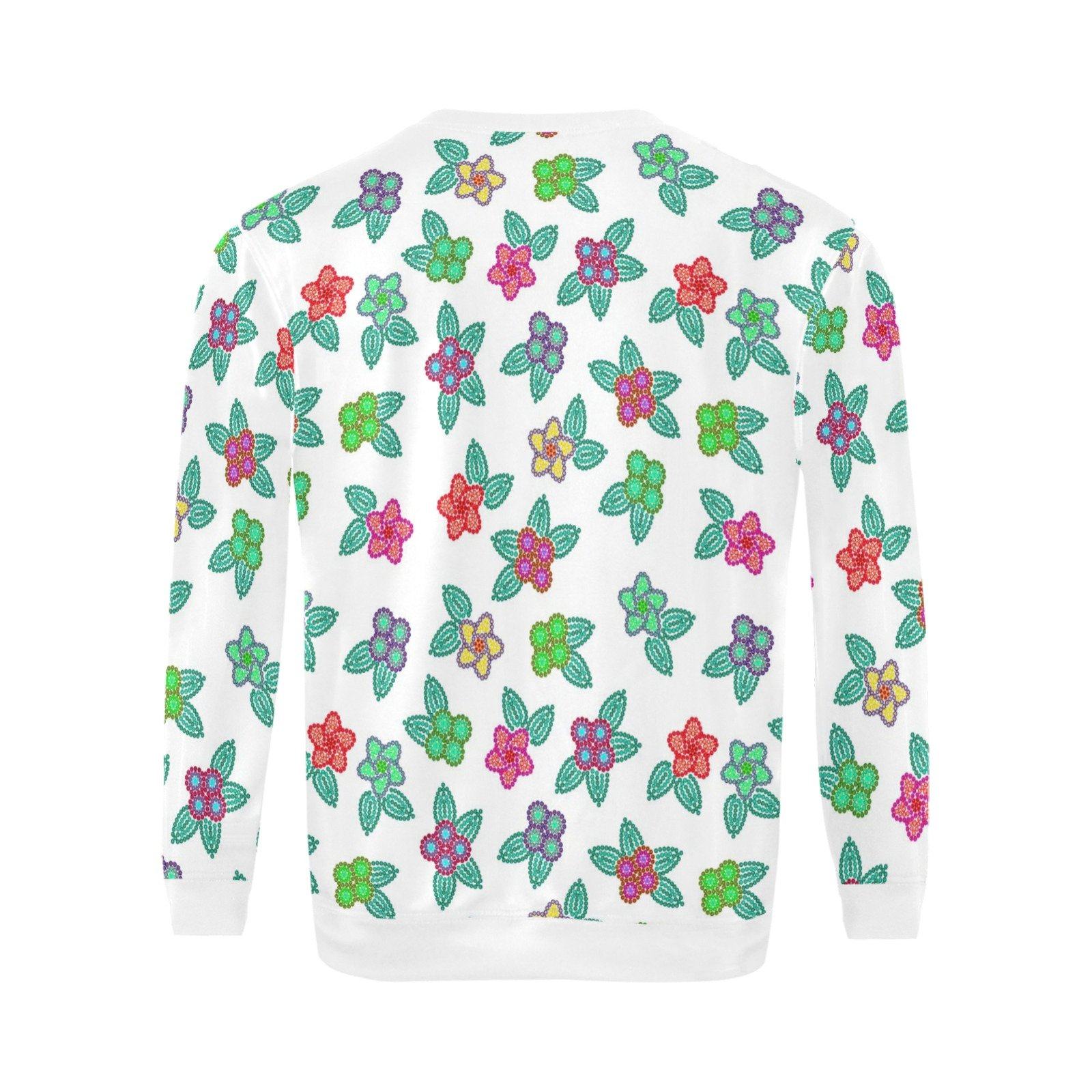 Berry Flowers White All Over Print Crewneck Sweatshirt for Men (Model H18) shirt e-joyer 