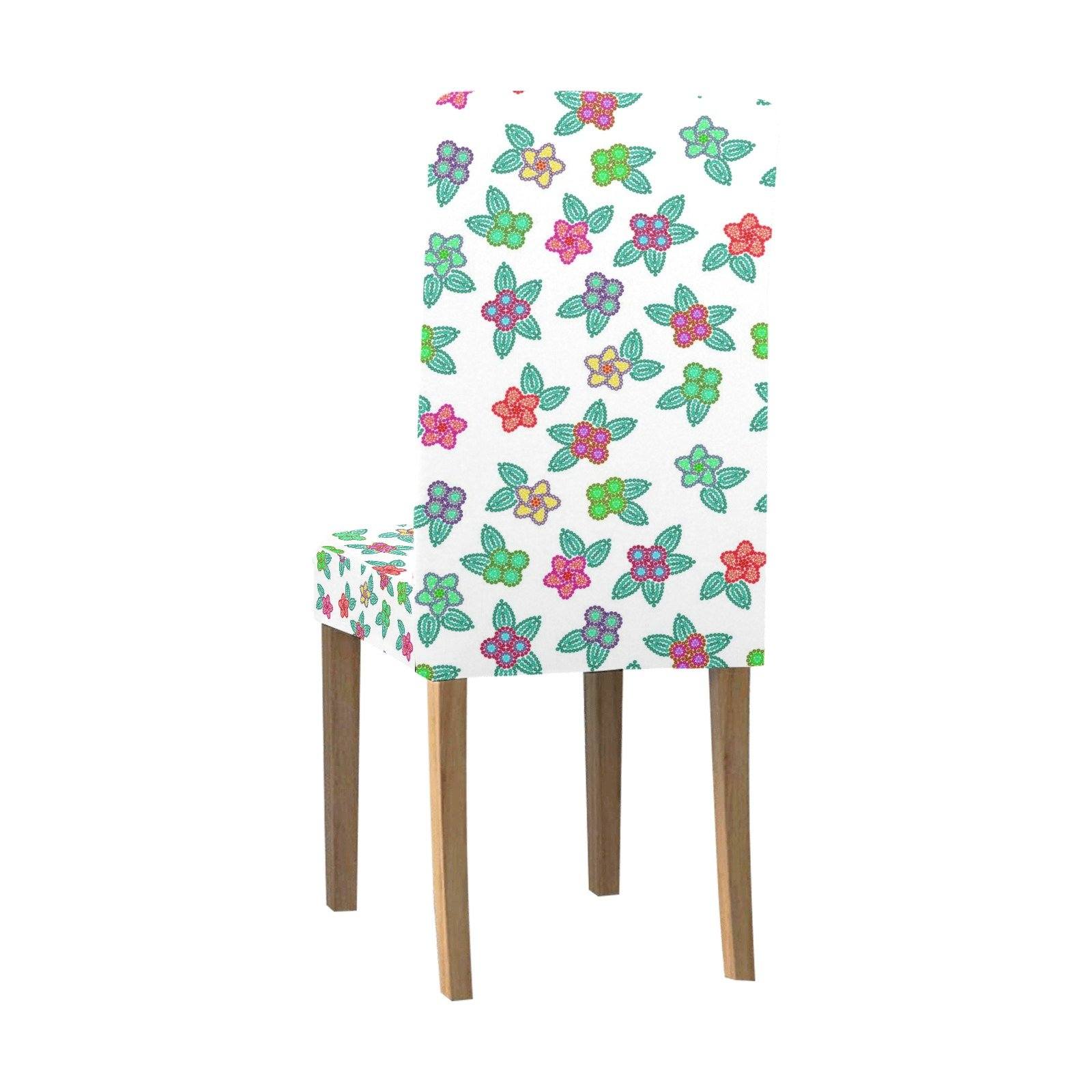 Berry Flowers White Chair Cover (Pack of 6) Chair Cover (Pack of 6) e-joyer 