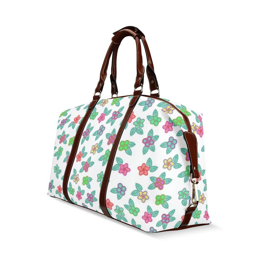 Berry Flowers White Classic Travel Bag (Model 1643) Remake Classic Travel Bags (1643) e-joyer 