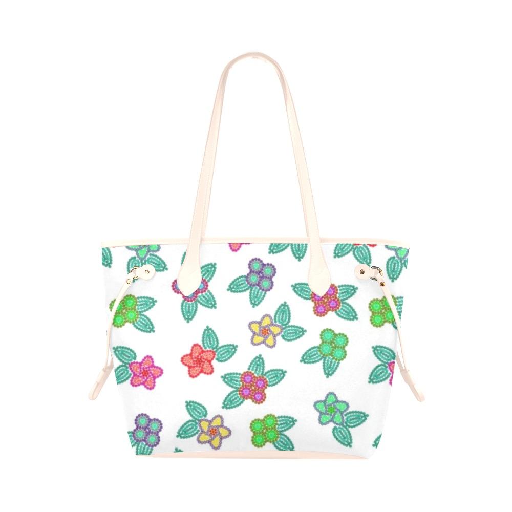 Berry Flowers White Clover Canvas Tote Bag (Model 1661) Clover Canvas Tote Bag (1661) e-joyer 