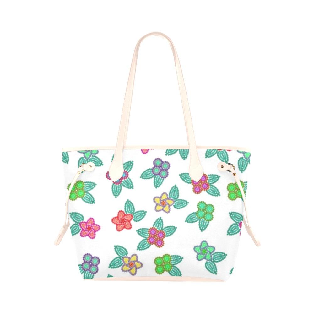 Berry Flowers White Clover Canvas Tote Bag (Model 1661) Clover Canvas Tote Bag (1661) e-joyer 