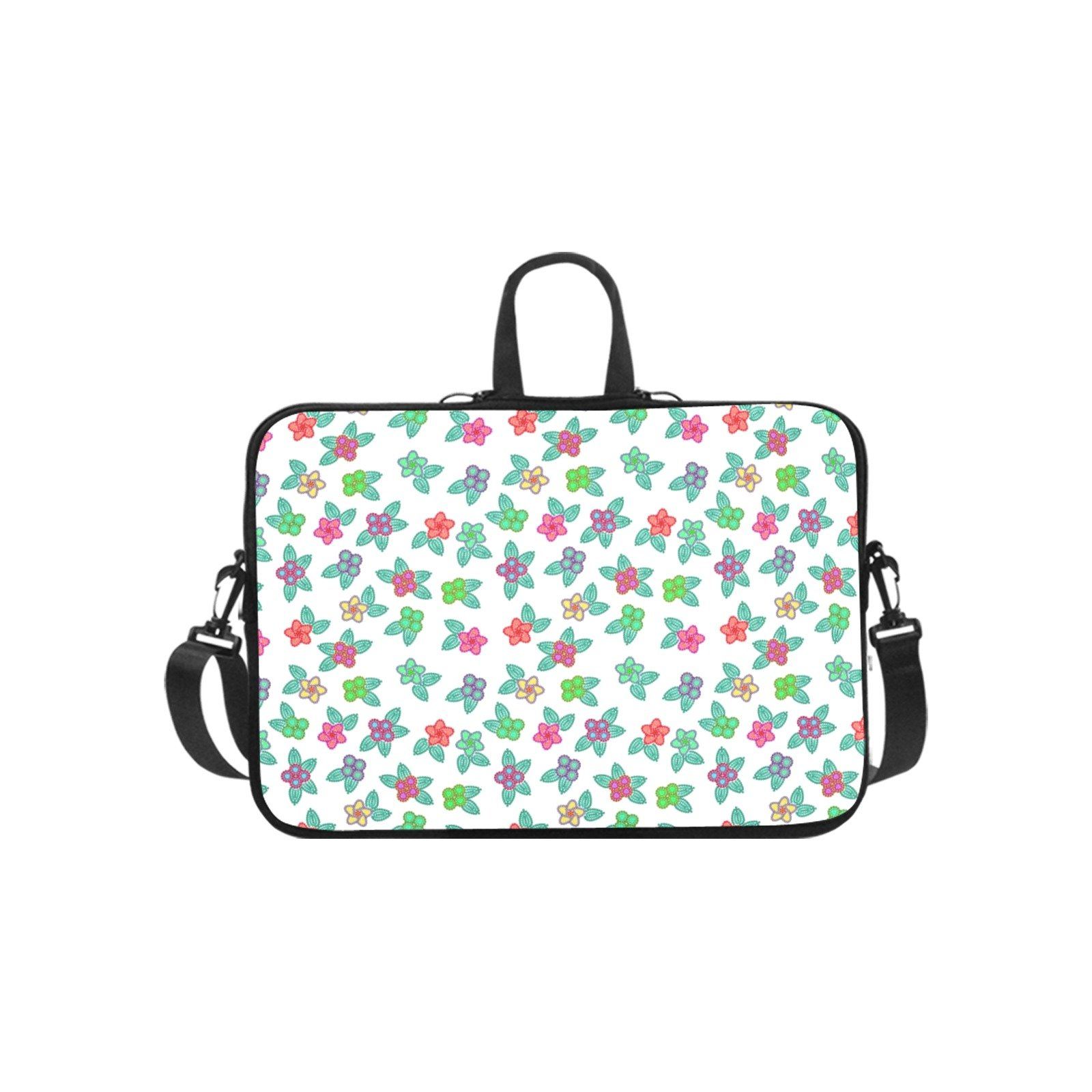 Berry Flowers White Laptop Handbags 10" bag e-joyer 