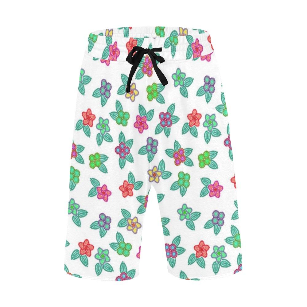 Berry Flowers White Men's All Over Print Casual Shorts (Model L23) short e-joyer 