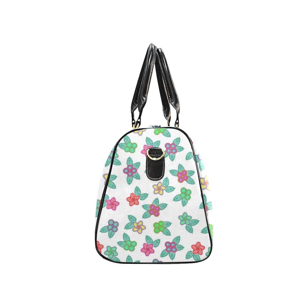 Berry Flowers White New Waterproof Travel Bag/Small (Model 1639) bag e-joyer 