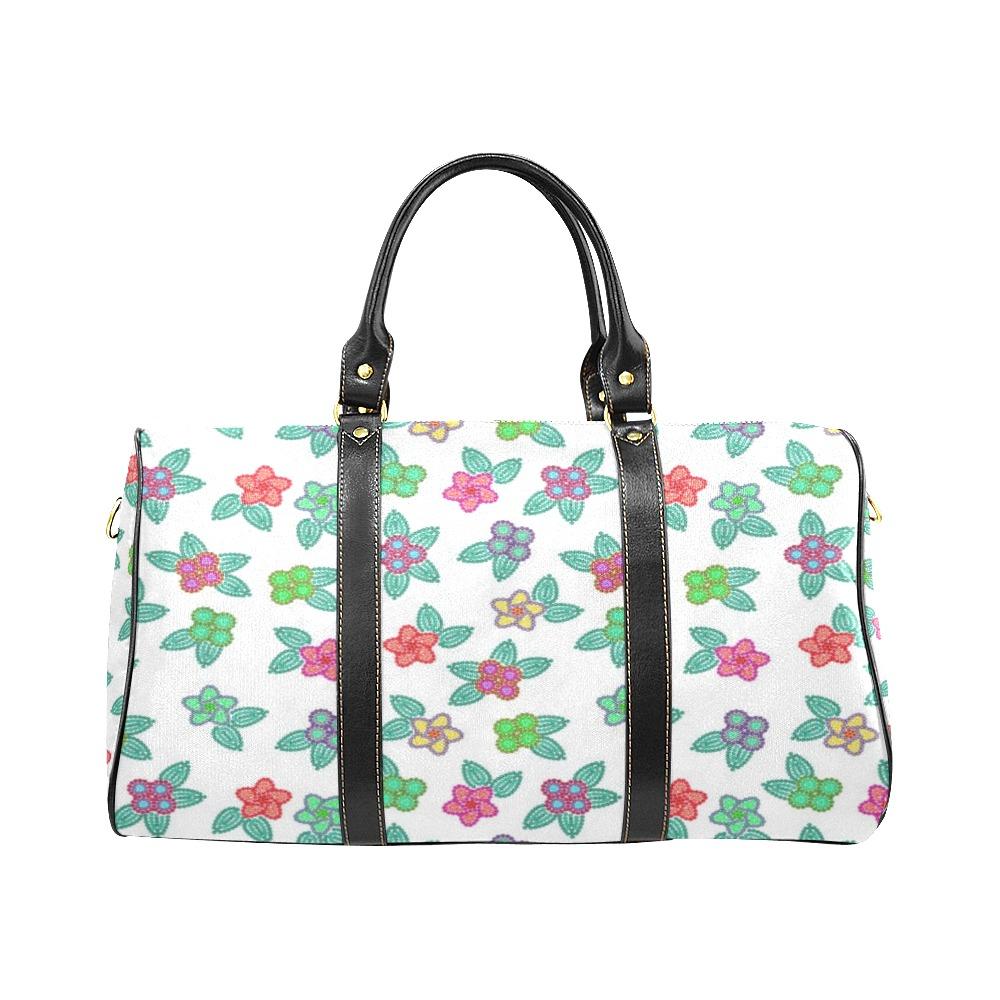 Berry Flowers White New Waterproof Travel Bag/Small (Model 1639) bag e-joyer 