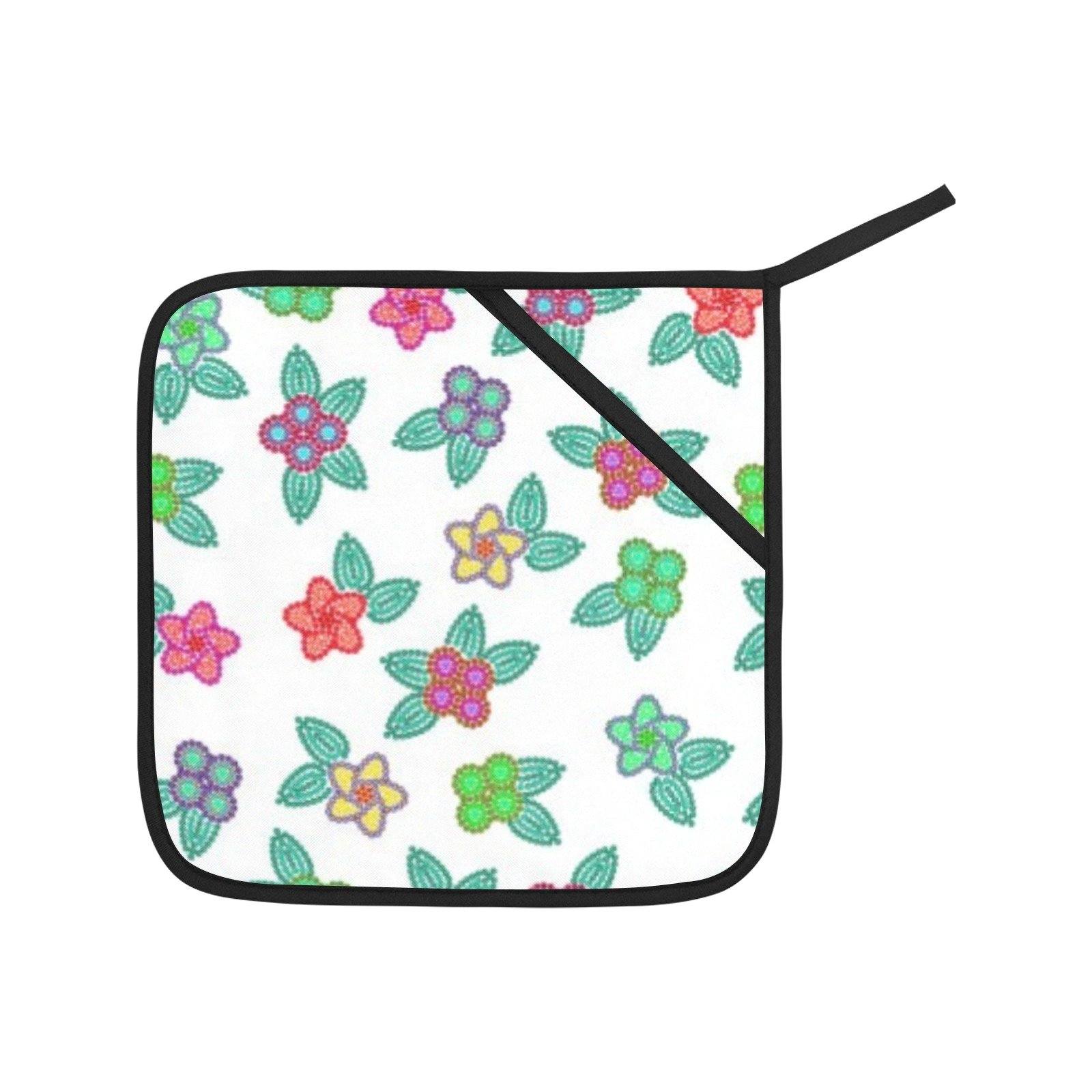 Berry Flowers White Oven Mitt & Pot Holder Oven Mitt & Pot Holder e-joyer 