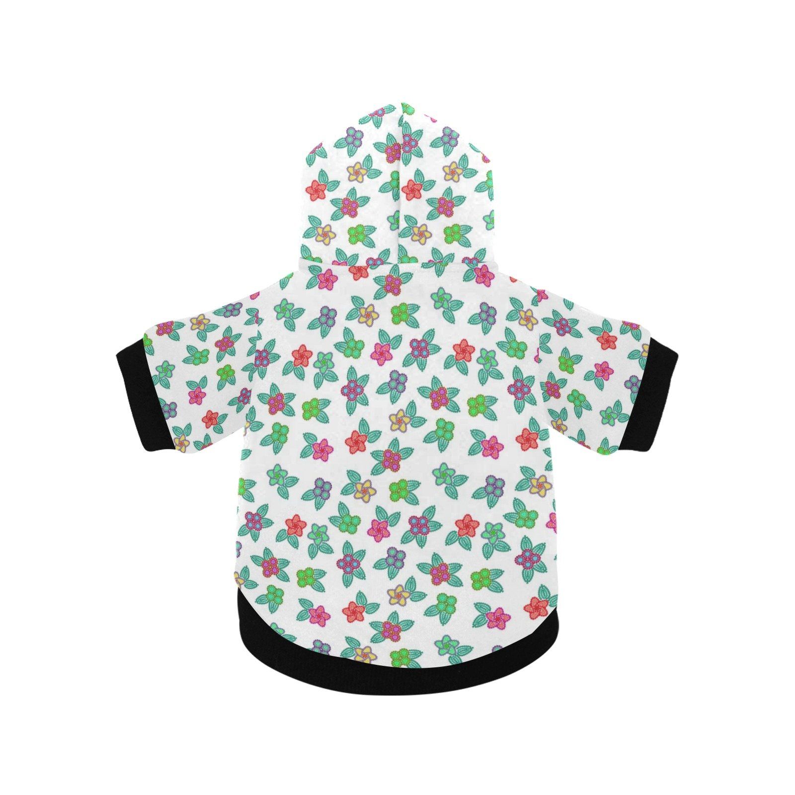 Berry Flowers White Pet Dog Hoodie Pet Dog Hoodie e-joyer 