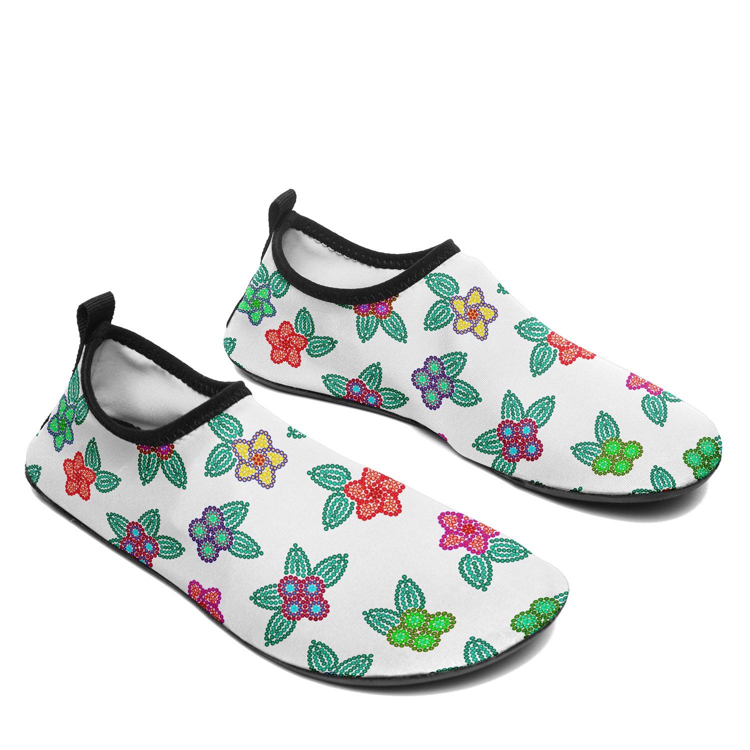 Berry Flowers White Sockamoccs Kid's Slip On Shoes Herman 