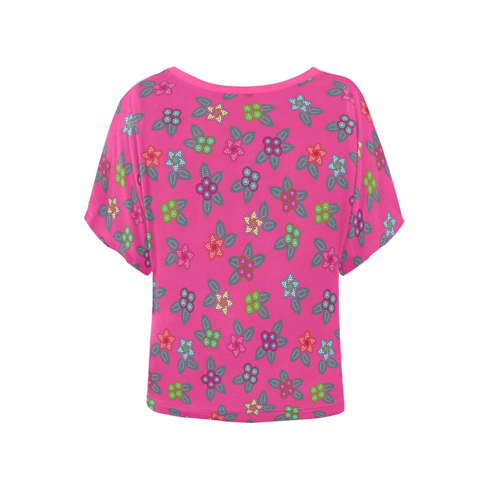 Berry Flowers Women's Batwing-Sleeved Blouse T shirt (Model T44) Women's Batwing-Sleeved Blouse T shirt (T44) e-joyer 
