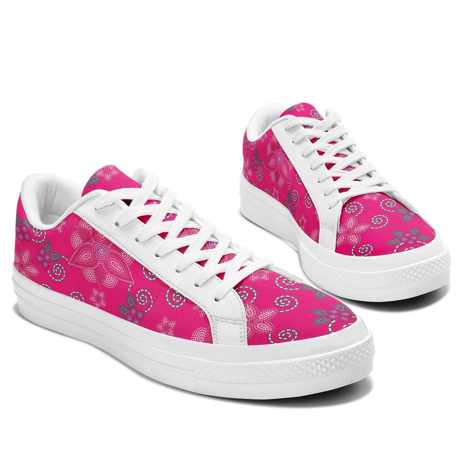 Berry Picking Pink Aapisi Low Top Canvas Shoes White Sole aapisi Herman 